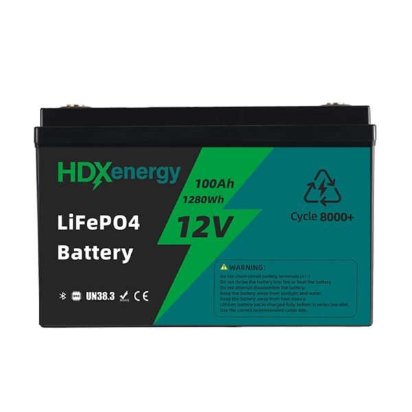 12V 100Ah LiFePO4 Battery 1280Wh
