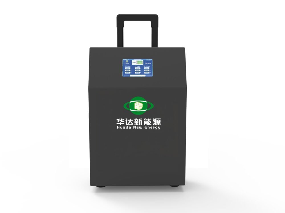 2500W portable power station with trolley wheels and telescopic handle