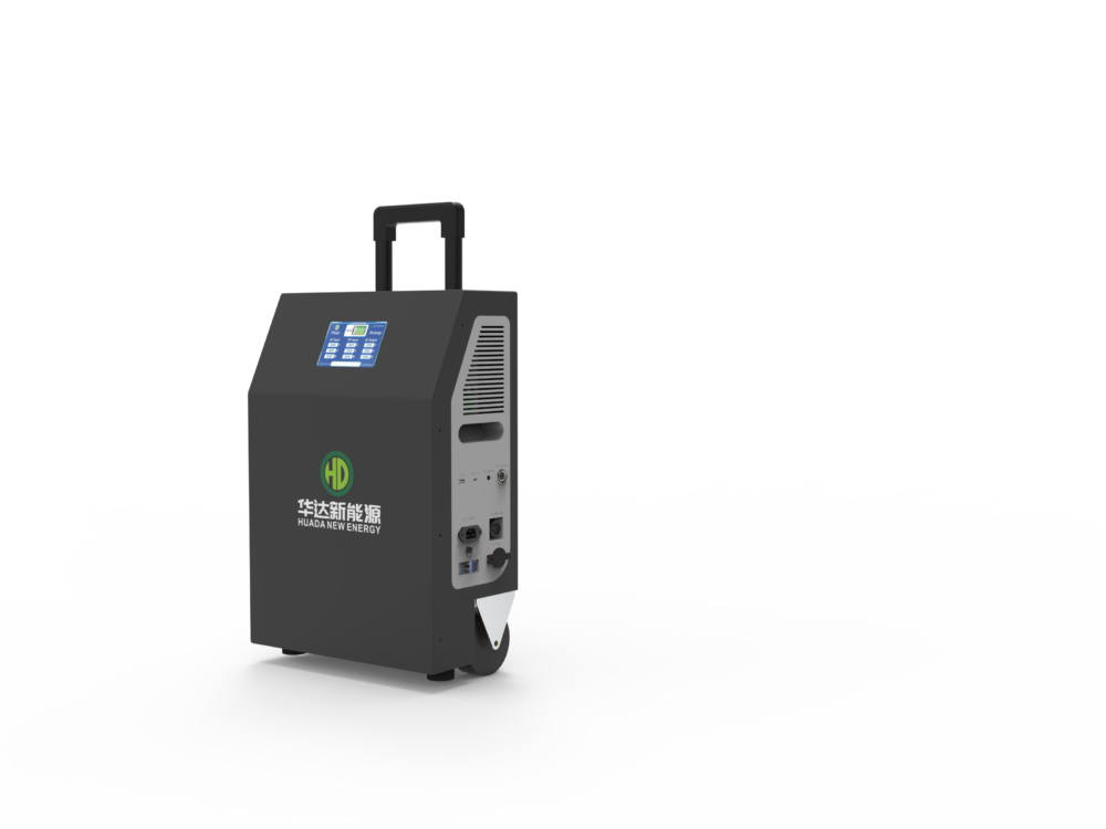 2500W portable power station with trolley wheels and telescopic handle