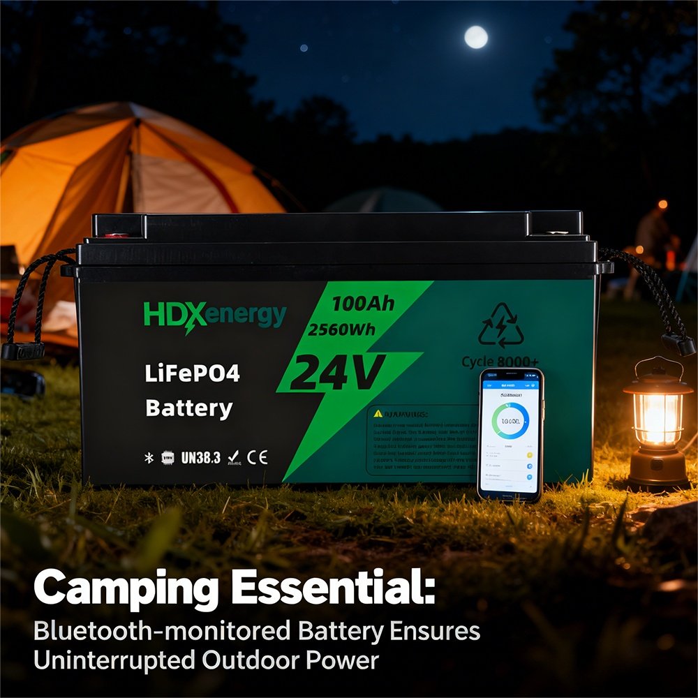 Essenziale per il campeggio: La batteria monitorata via Bluetooth garantisce un'alimentazione ininterrotta all'aperto