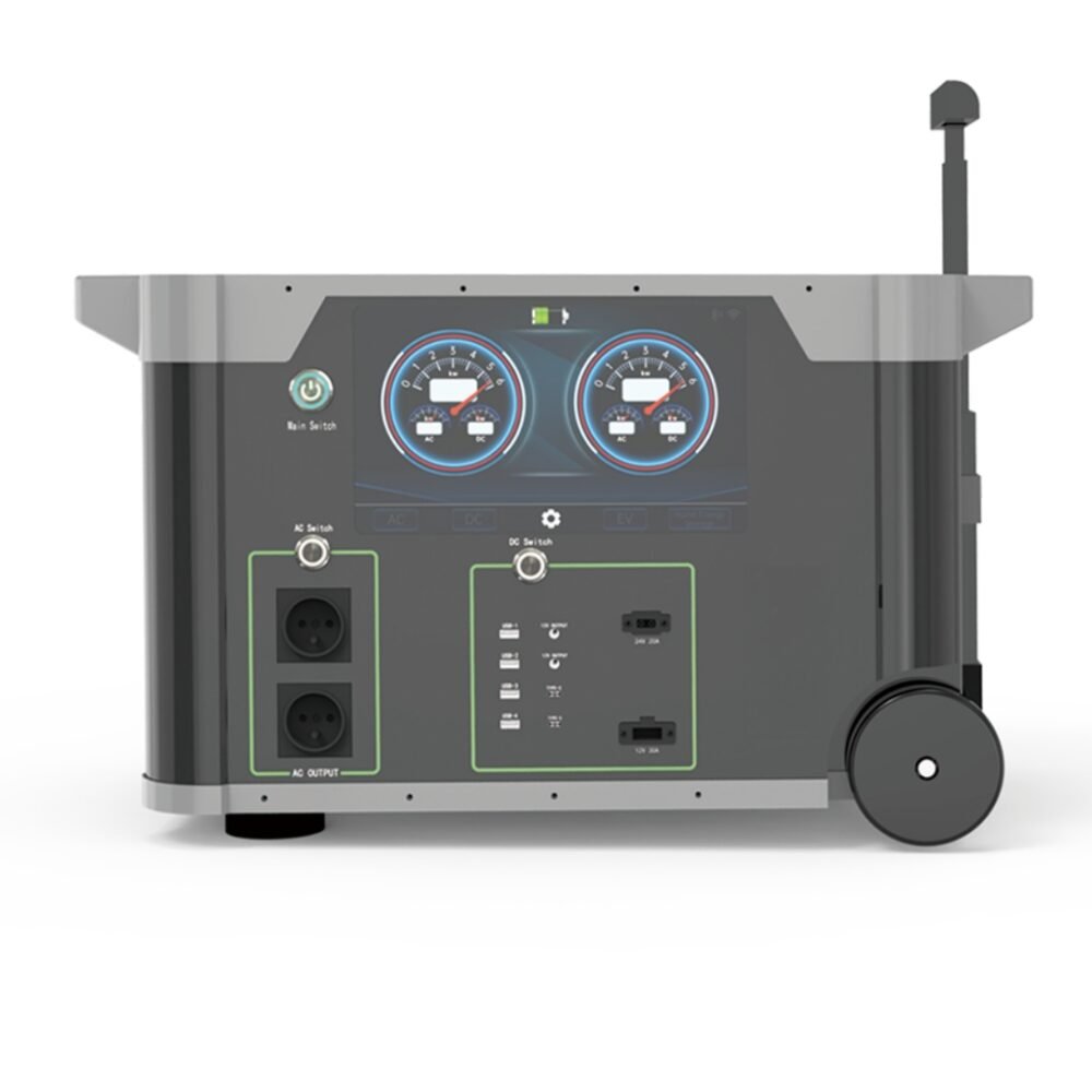 H095 3kWh portable power station with trolley design and telescopic handle