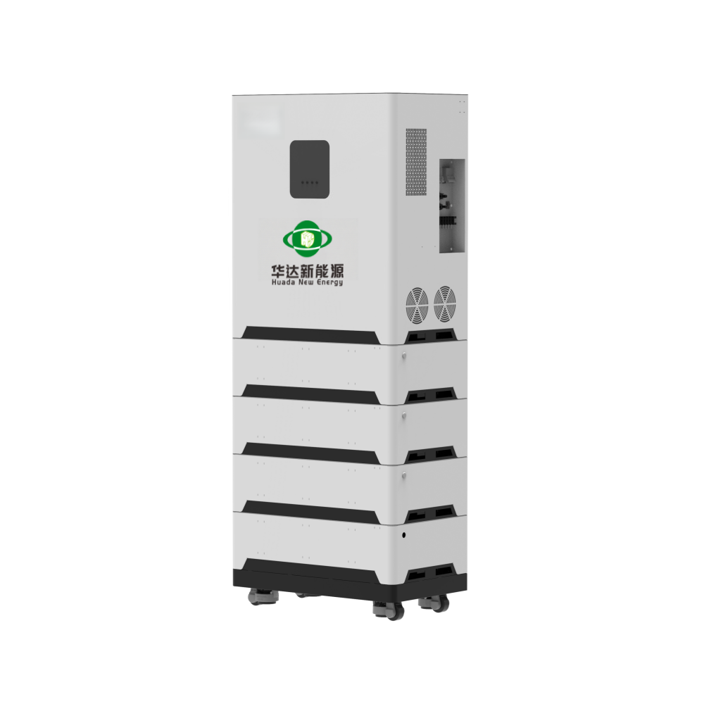 H096-20kWh stapelbare thuisbatterij voor energieopslag, LiFePO4 residentieel opslagsysteem zijaanzicht