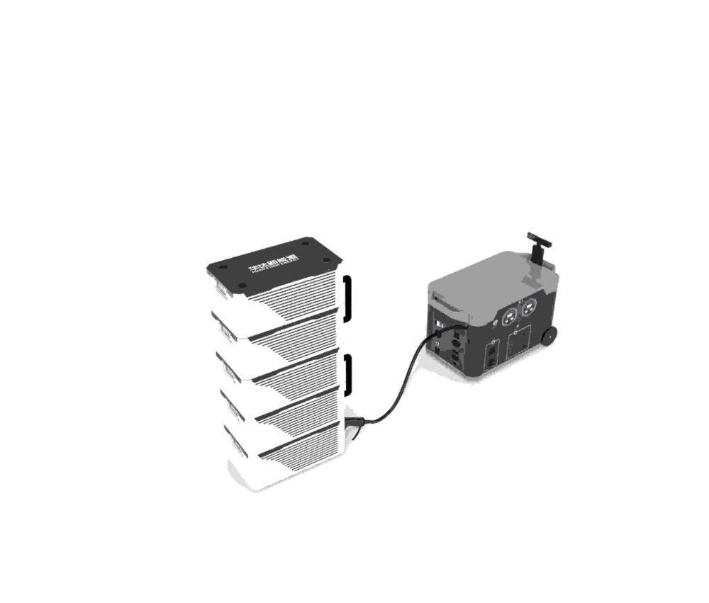 H095 3kWh portable power station front view with dashboard display and wheels