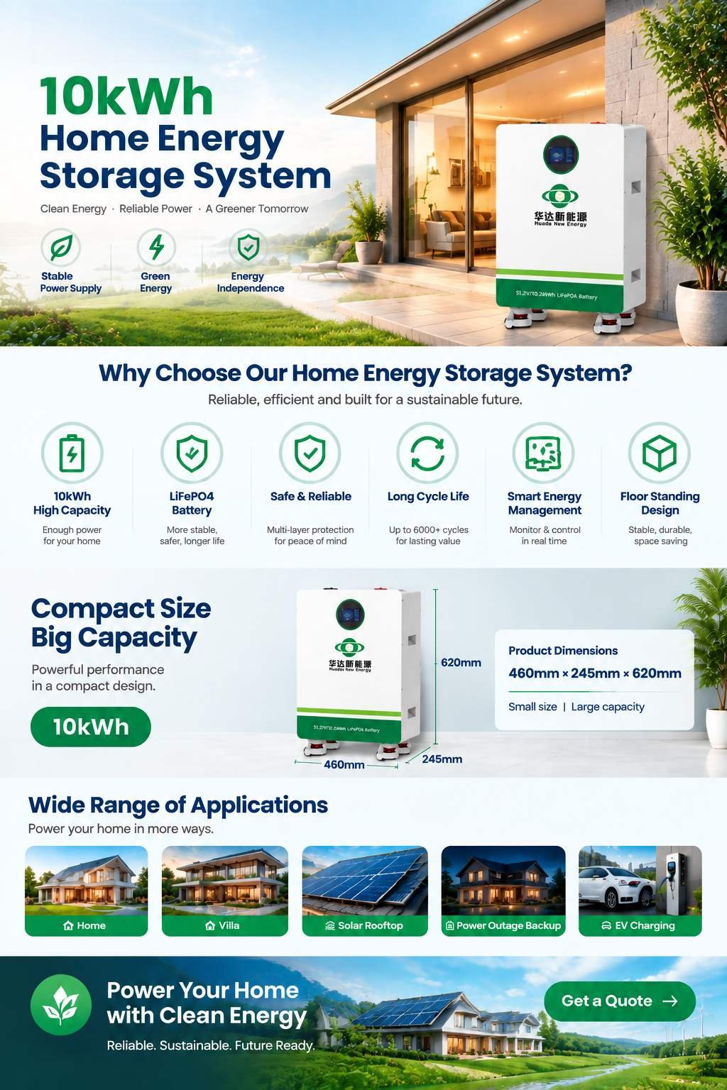 10kWh Home Energy Storage Battery