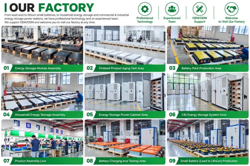 Huda New Energy factory production lines for household and C&I energy storage